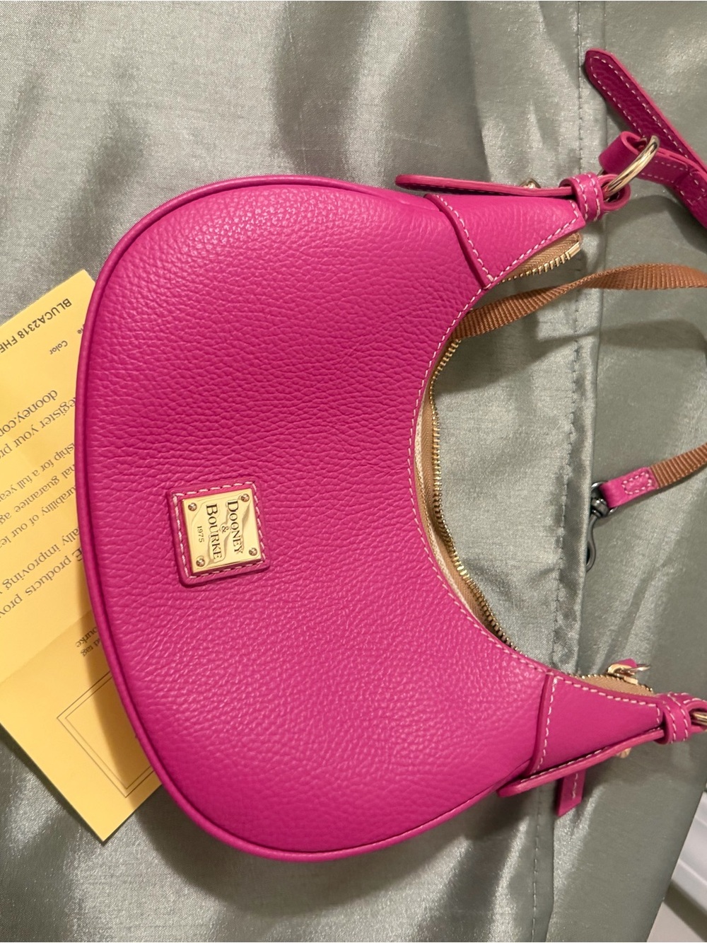 Dooney & Bourke Hot Pink Mini Leather Shoulder Bag - Picture 5 of 6